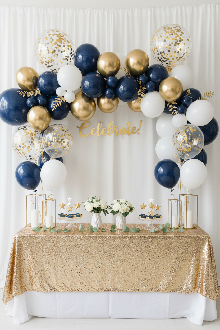Navy Gold Balloon Lifestyle