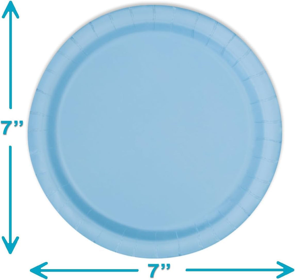 Heavy Duty Teal Paper Plate Party Supplies Bundle 9" Dinner plate, 7" Dessert Plates And Napkins, 56 Piece Disposable Paper Party Plate Set