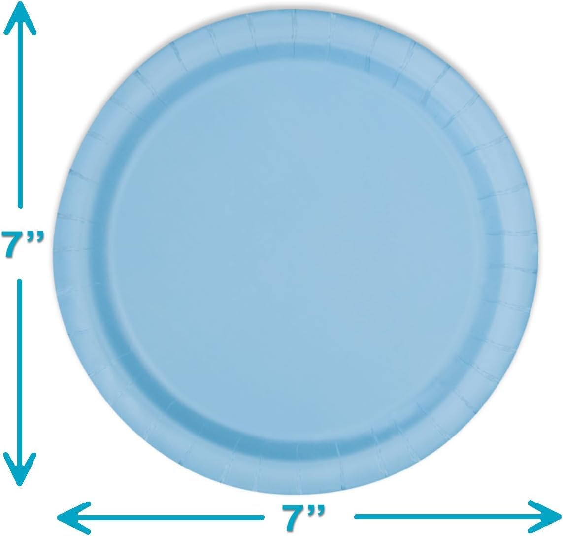 Heavy Duty Teal Paper Plate Party Supplies Bundle 9" Dinner plate, 7" Dessert Plates And Napkins, 56 Piece Disposable Paper Party Plate Set