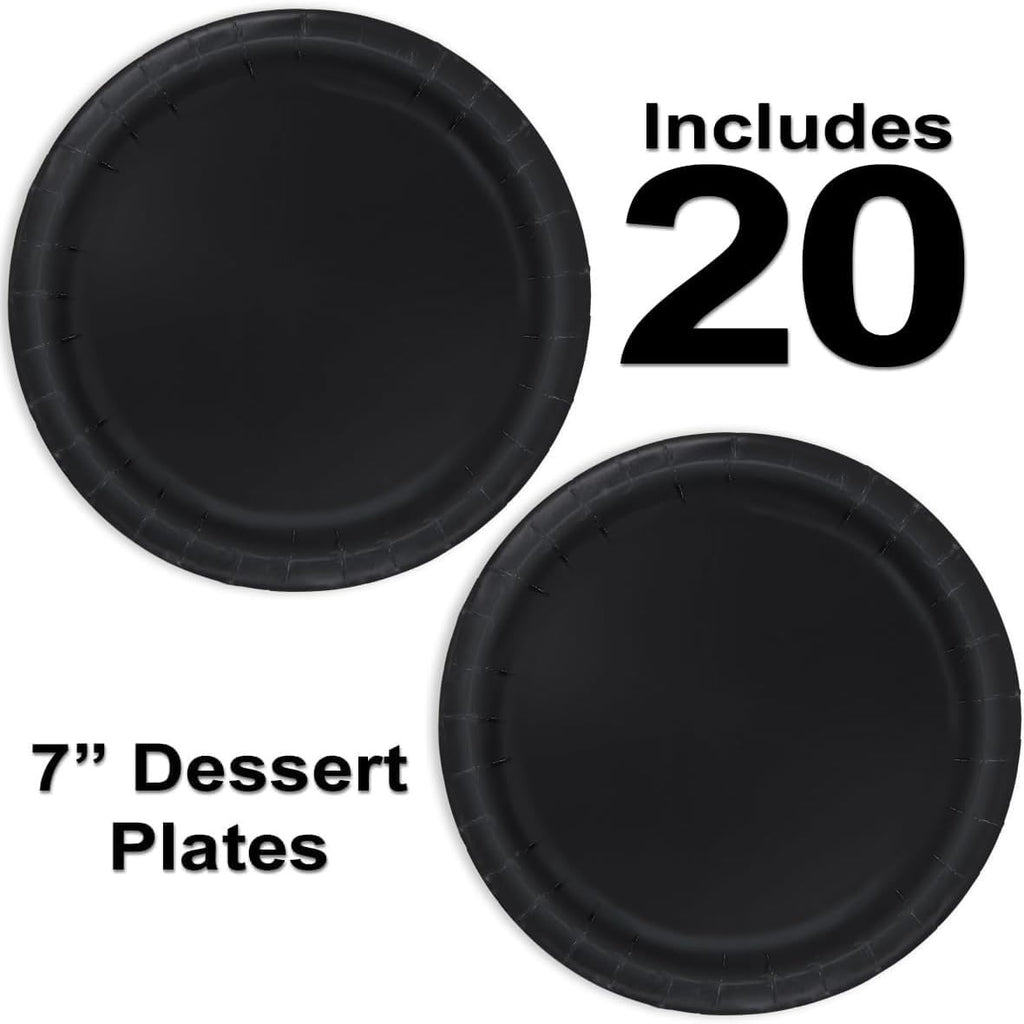 Heavy Duty Teal Paper Plate Party Supplies Bundle 9" Dinner plate, 7" Dessert Plates And Napkins, 56 Piece Disposable Paper Party Plate Set
