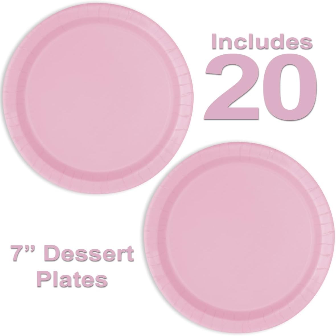 Heavy Duty Teal Paper Plate Party Supplies Bundle 9" Dinner plate, 7" Dessert Plates And Napkins, 56 Piece Disposable Paper Party Plate Set