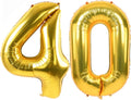 TONIFUL 40 Inch Gold Foil Number 40 Balloon, 40th Birthday Decorations | Large Gold 40 Balloon Number 40 for Milestone Forty Birthday Party 40th Anniversary, Gold Birthday Decor for Men Women
