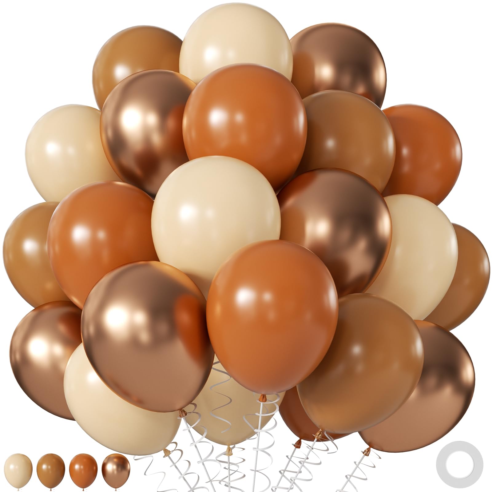 60Pc 12Inch Navy Blue, White and Gold Balloons with Metallic Gold Confetti Balloon