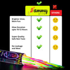 Ammy Glow Glow Sticks (205 Pcs Kit) Bulk Party Pack