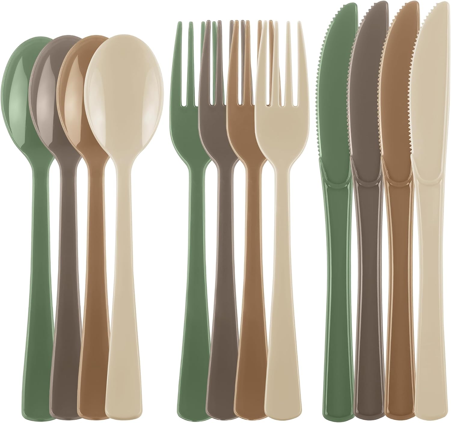 Kochorie 300 Pieces Plastic Silverware, Disposable heavy duty Utensils