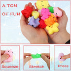 80pcs Mochi Squishy Toys, Mini Kawaii Squishies Fidget Toys for Adults | Squishies Party Favors for Kids Gift Easter Basket Stuffers Egg Fillers Birthday Classroom Prize Pinata Christmas Stocking
