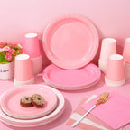 Whaline 244 Pcs Neon Party Supplies Set Include 7 & 9 Inch Rainbow Color Paper Plates Napkins 9oz Cups Disposable Dinnerware for Neon Glow Birthday Baby Shower Wedding Picnic Party, Serves 48 Guests