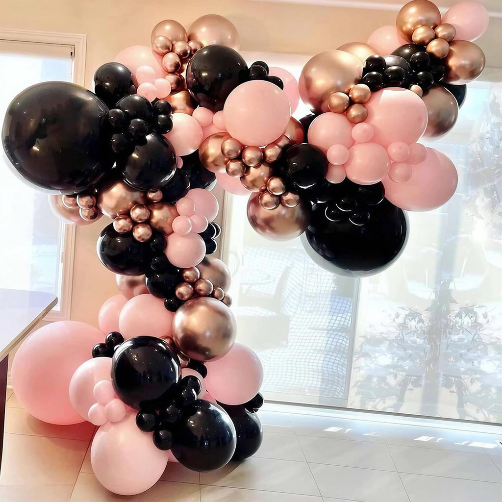60Pc 12Inch Navy Blue, White and Gold Balloons with Metallic Gold Confetti Balloon