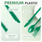 Kochorie 300 Pieces Plastic Silverware, Disposable heavy duty Utensils