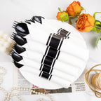 120 Pack Black Plastic Silverware Rolled Silverware Disposable | Pre Rolled Silverware Set Disposable Wrapped Cutlery Set for Catering, Parties, Wedding, Birthday& Special Events