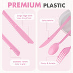 Kochorie 300 Pieces Plastic Silverware, Disposable heavy duty Utensils