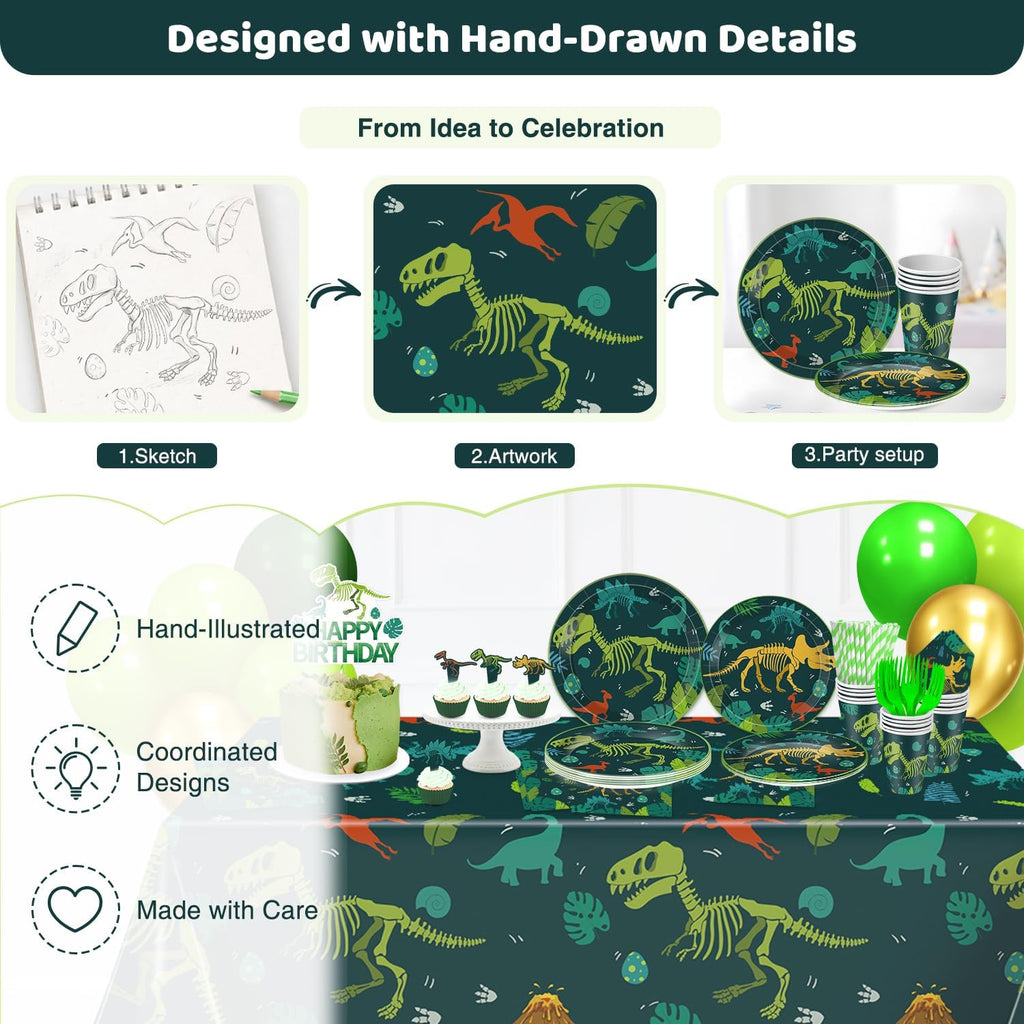 Hand-Drawn Mermaid Birthday Decorations, Under the Sea Party Supplies Kit (Unicorn Birthday)