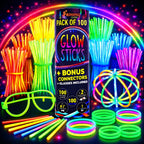 Ammy Glow Glow Sticks (205 Pcs Kit) Bulk Party Pack