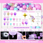 Hand-Drawn Mermaid Birthday Decorations, Under the Sea Party Supplies Kit (Unicorn Birthday)