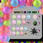 118Pcs Glow in the Dark Party Supplies, Neon Party Decorations with Neon Balloon Arch Kit, Backdrop, Tablecloth, Banner, Hanging Swirls, Cake Topper, Glow Party Supplies for 24 Guests