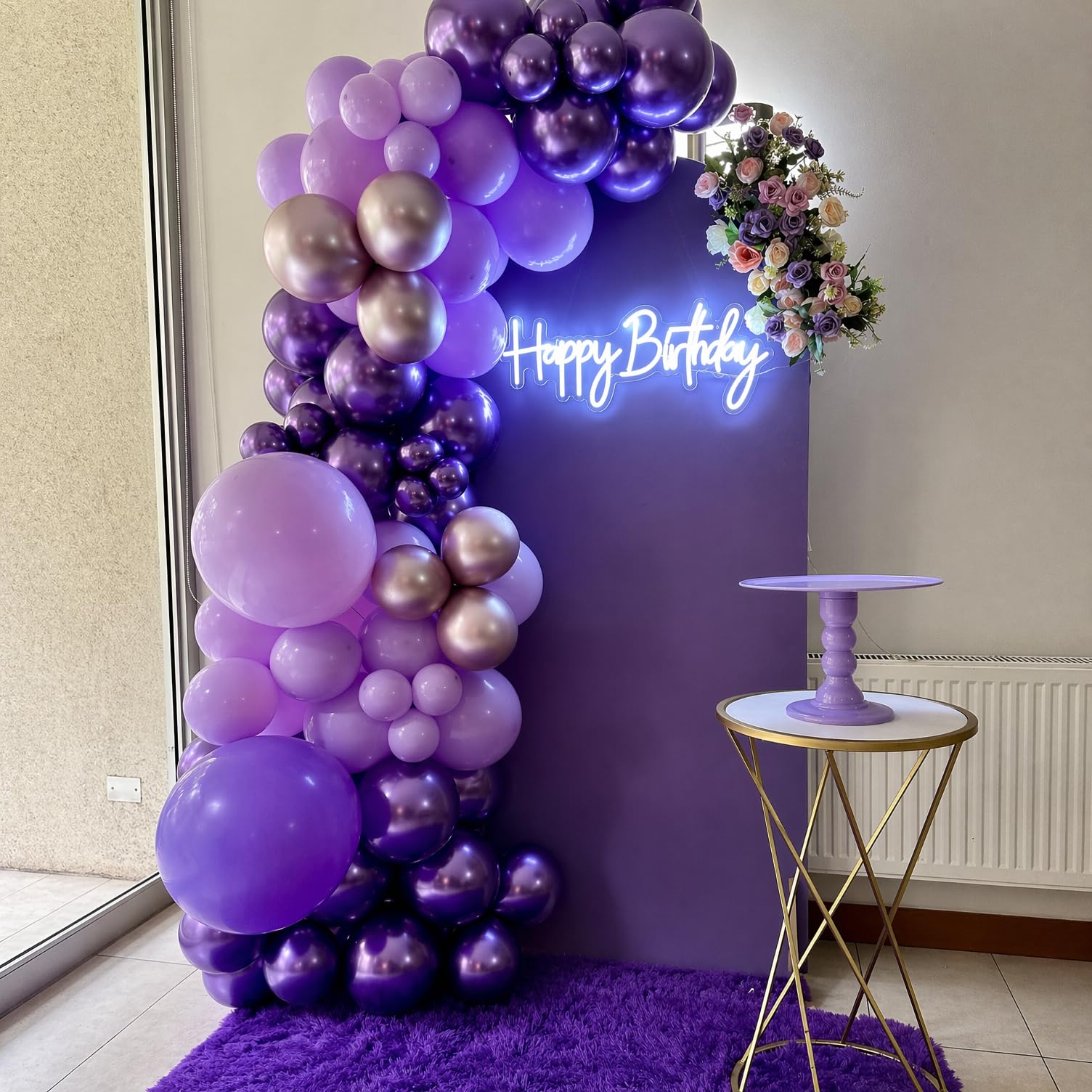60Pc 12Inch Navy Blue, White and Gold Balloons with Metallic Gold Confetti Balloon