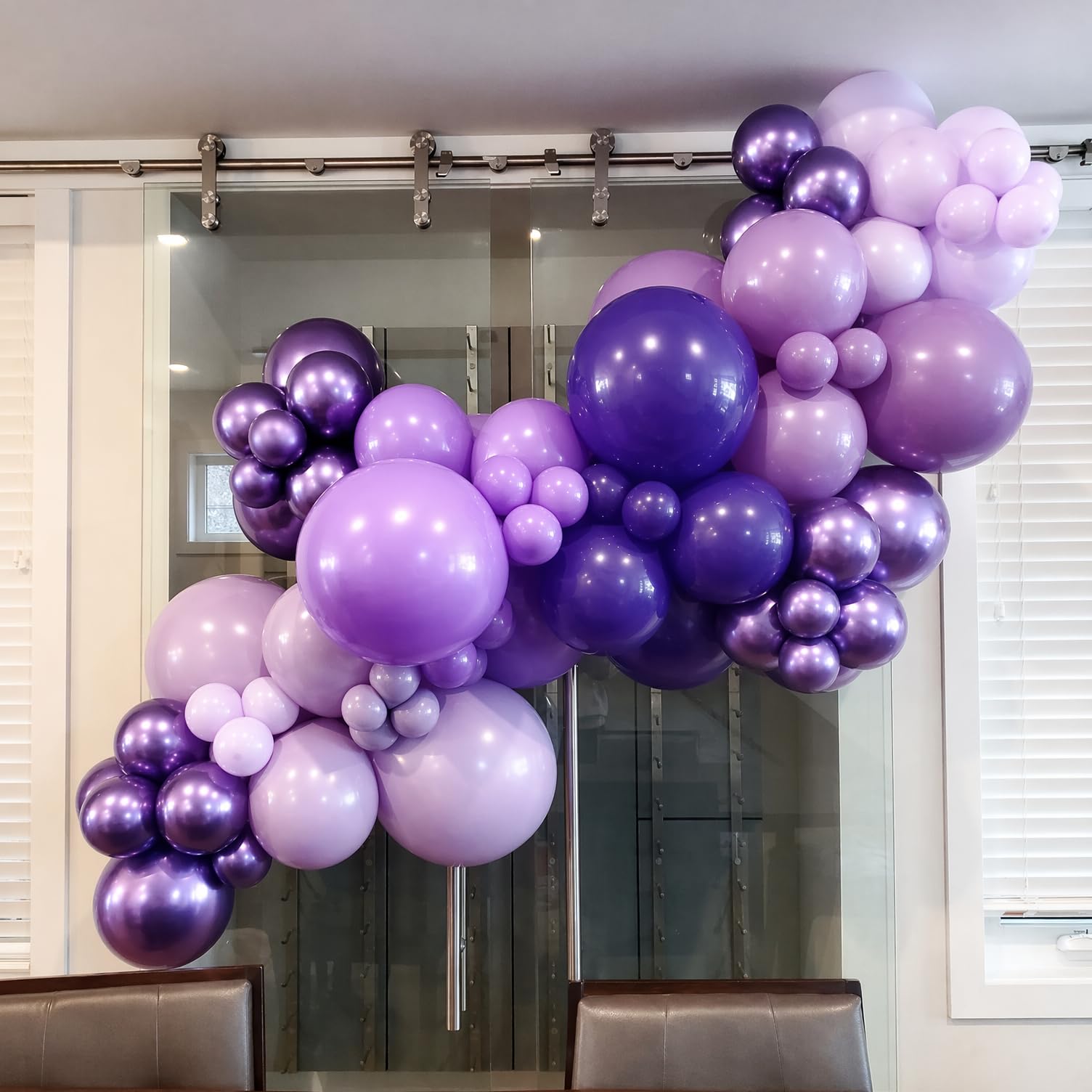 60Pc 12Inch Navy Blue, White and Gold Balloons with Metallic Gold Confetti Balloon