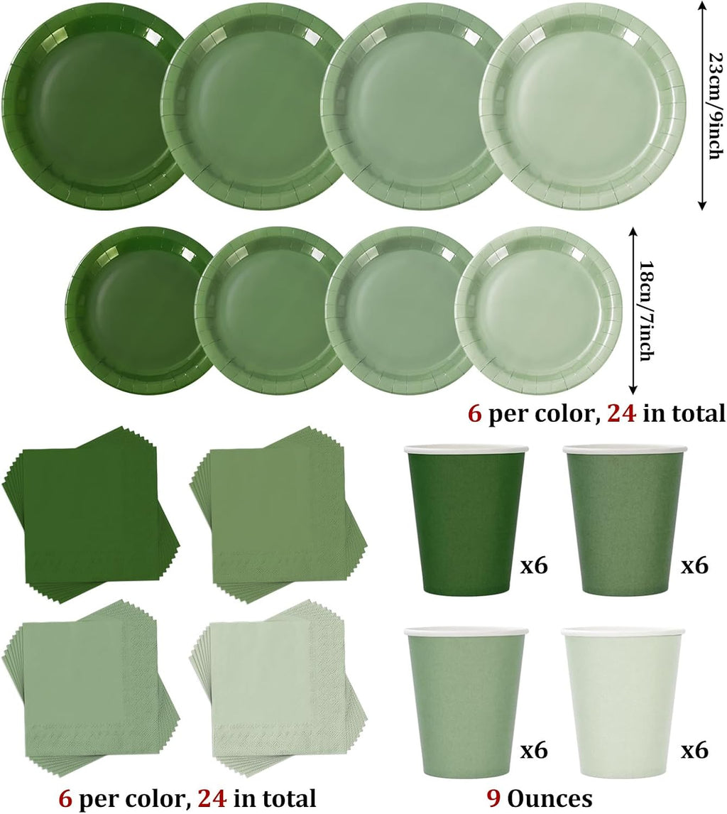 Whaline 244 Pcs Neon Party Supplies Set Include 7 & 9 Inch Rainbow Color Paper Plates Napkins 9oz Cups Disposable Dinnerware for Neon Glow Birthday Baby Shower Wedding Picnic Party, Serves 48 Guests