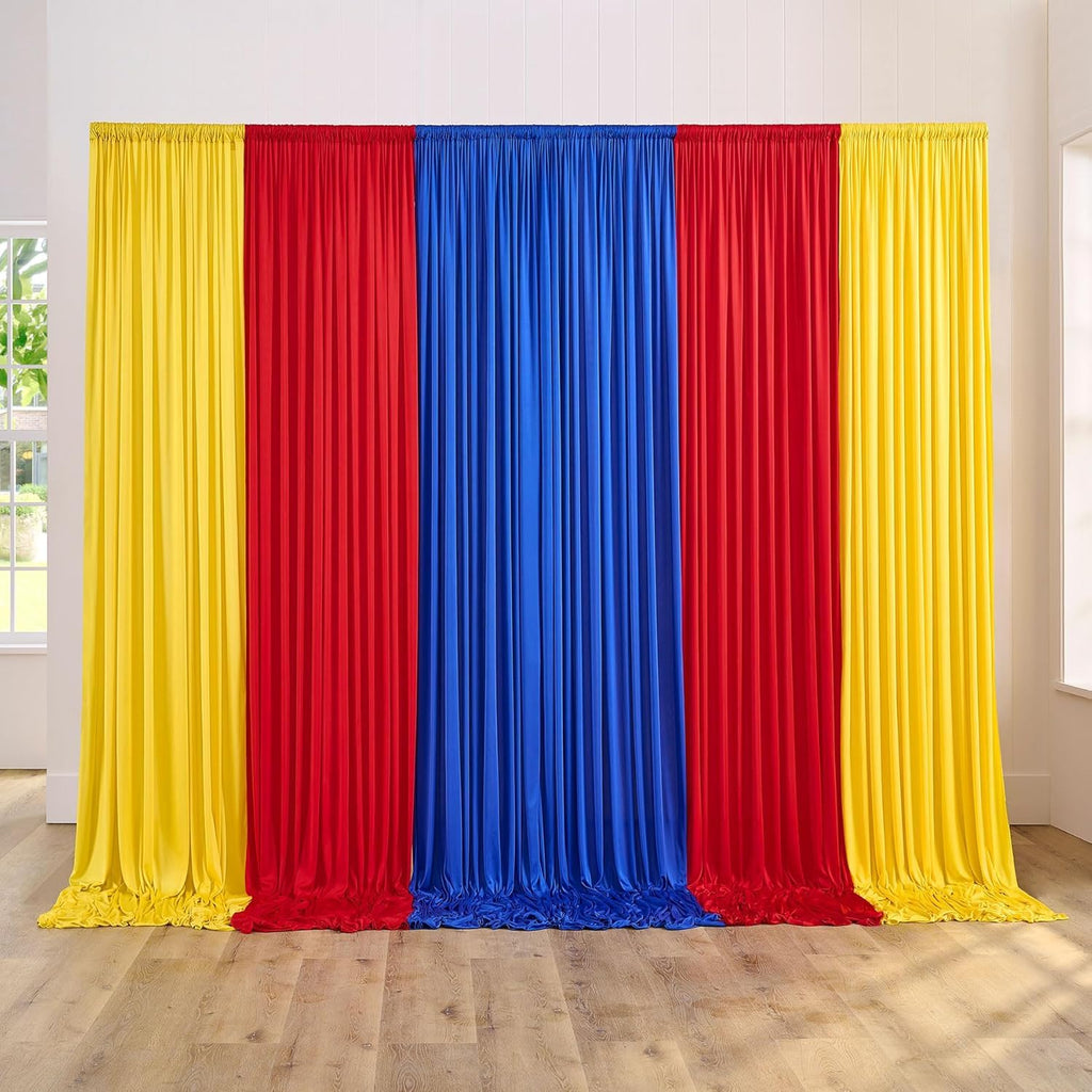 10ft x 15ft Wrinkle Free Photography Backdrop Drapes, 6 Panels