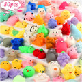 80pcs Mochi Squishy Toys, Mini Kawaii Squishies Fidget Toys for Adults | Squishies Party Favors for Kids Gift Easter Basket Stuffers Egg Fillers Birthday Classroom Prize Pinata Christmas Stocking