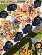 Nkaiso 161 Pcs Purple Gold Birthday Plates and Napkins Set -20 Serves | Party Supplies Set with Paper Plates Cups Napkins & Silverware, for Birthday Party Decorations