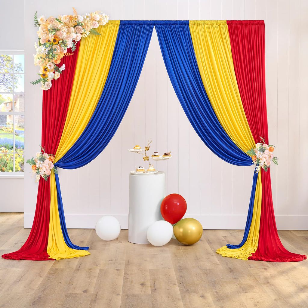 10ft x 15ft Wrinkle Free Photography Backdrop Drapes, 6 Panels