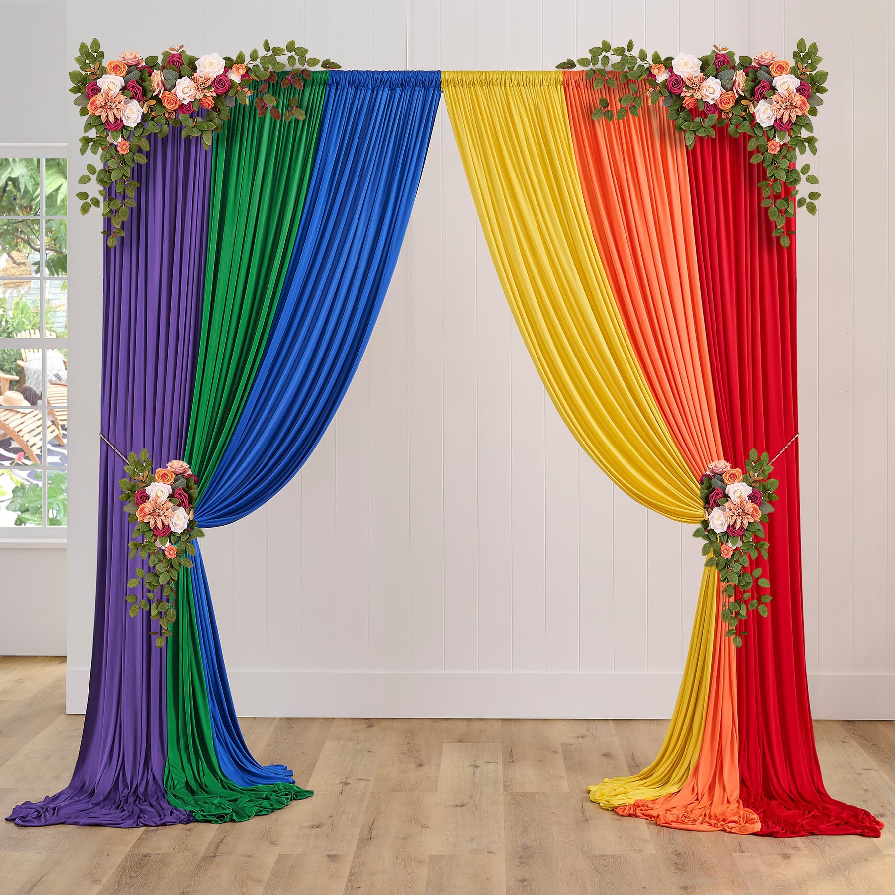 10ft x 15ft Wrinkle Free Photography Backdrop Drapes, 6 Panels
