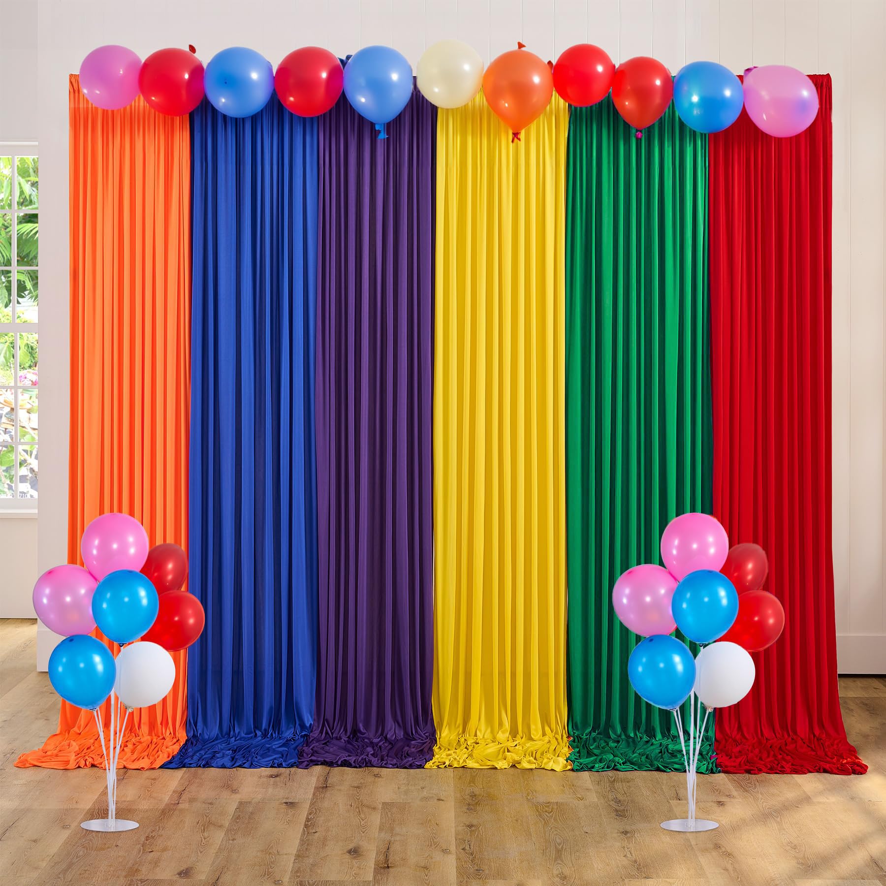 10ft x 15ft Wrinkle Free Photography Backdrop Drapes, 6 Panels