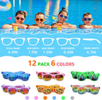 Party Favors Kids Sunglasses Bulk - 16 Packs Neon Sunglasses for Kid Age 3-8, UV400 Protection Party Sunglasses Goodie Bags Stuffers for kids Birthday Party Supply, End of the Year Gifts For Students