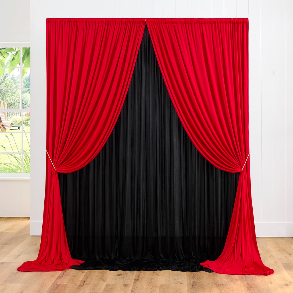 10ft x 15ft Wrinkle Free Photography Backdrop Drapes, 6 Panels