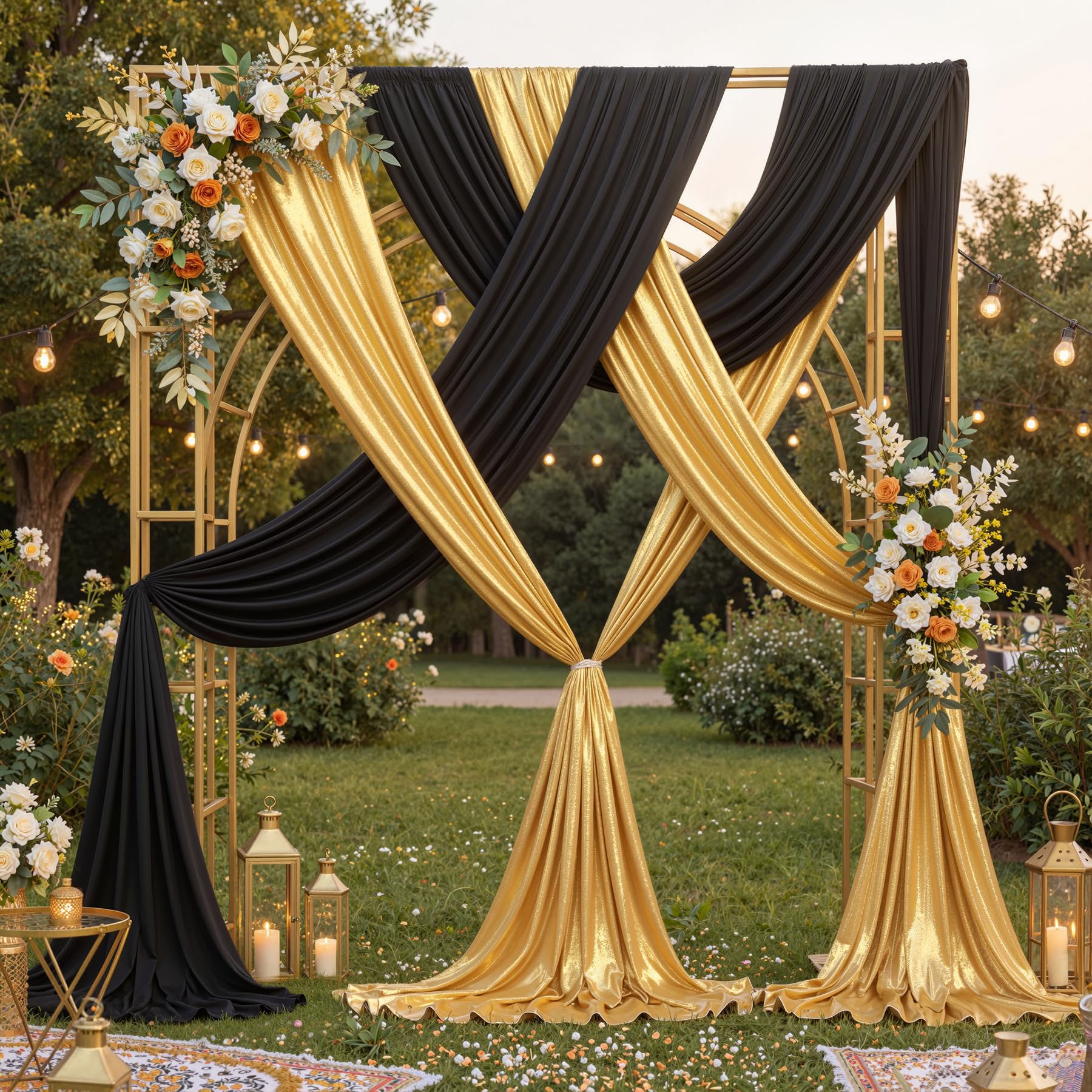 10ft x 15ft Wrinkle Free Photography Backdrop Drapes, 6 Panels