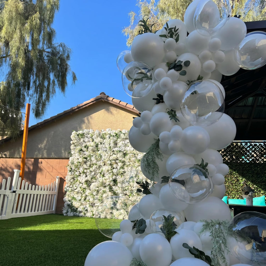60Pc 12Inch Navy Blue, White and Gold Balloons with Metallic Gold Confetti Balloon