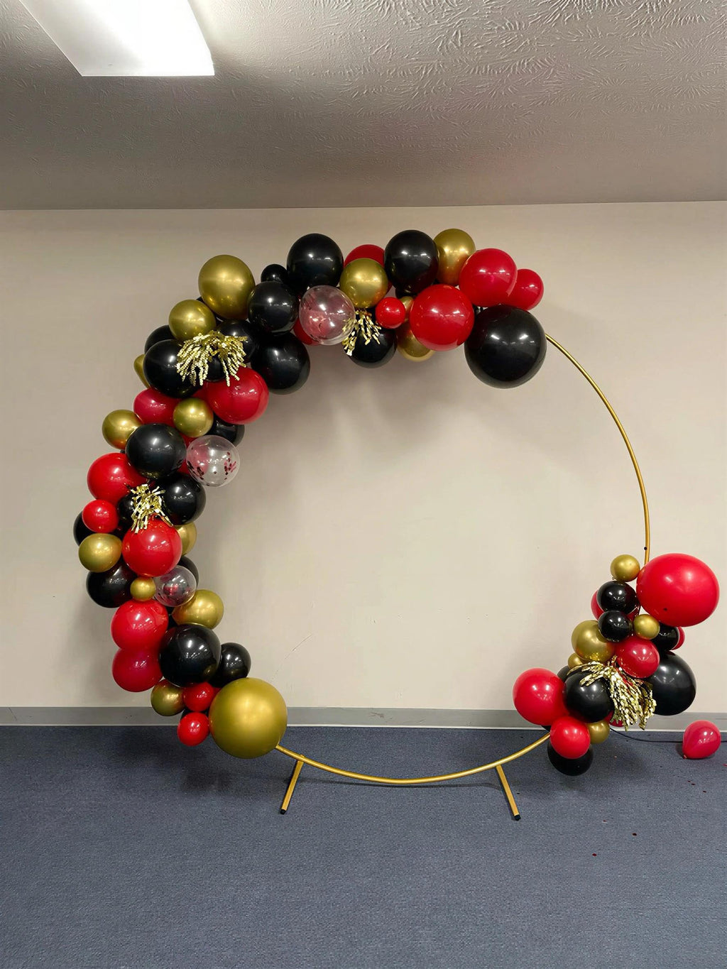 60Pc 12Inch Navy Blue, White and Gold Balloons with Metallic Gold Confetti Balloon