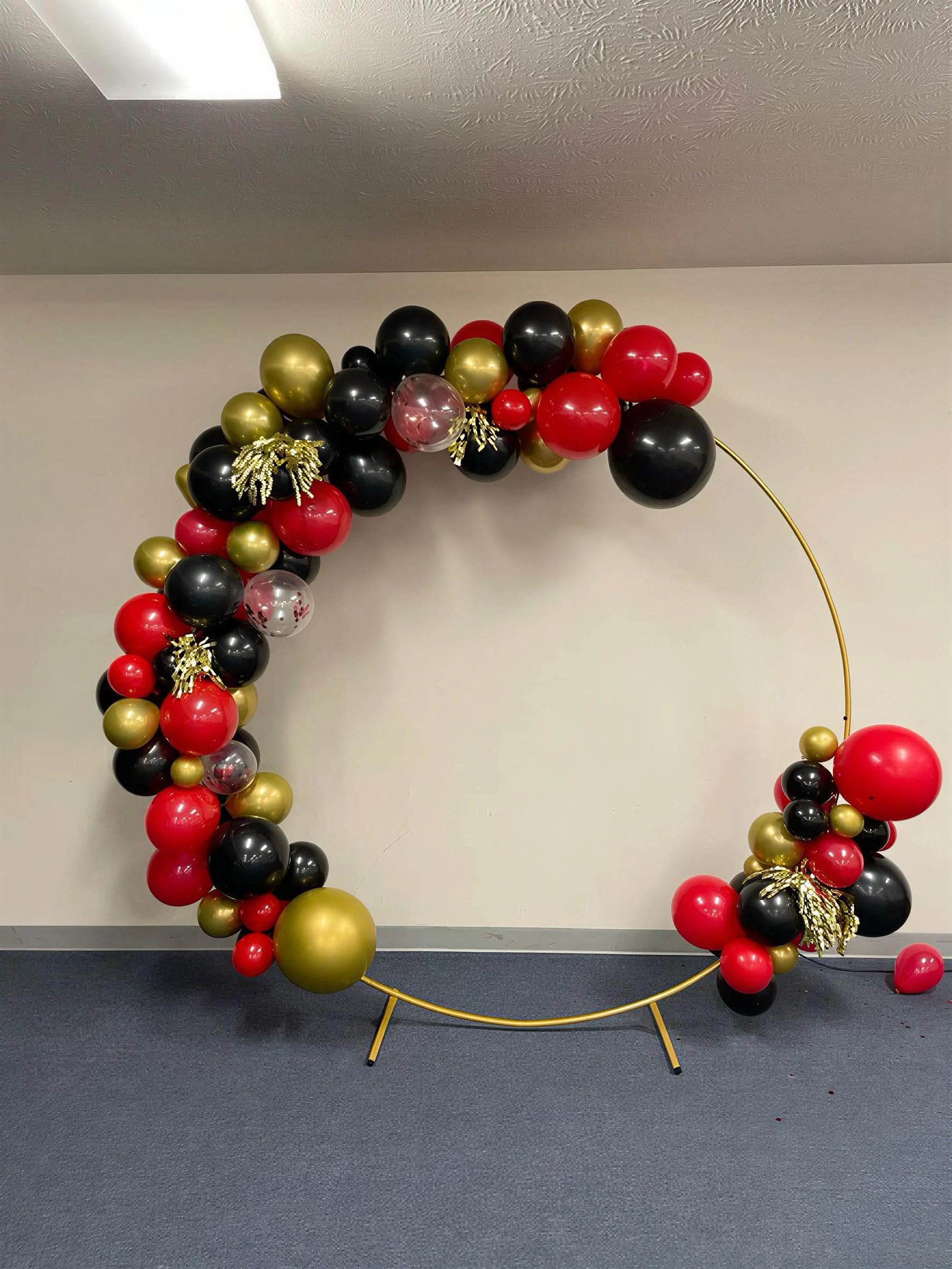 60Pc 12Inch Navy Blue, White and Gold Balloons with Metallic Gold Confetti Balloon