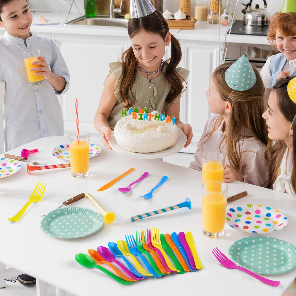 Kochorie 300 Pieces Plastic Silverware, Disposable heavy duty Utensils