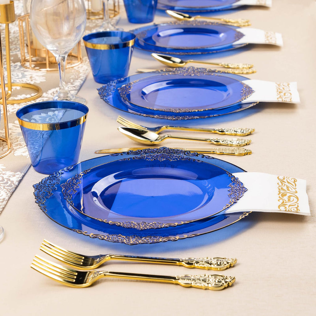 Bestluck 175PC Disposable Clear Plastic Complete Dinner Set for 25 Guests