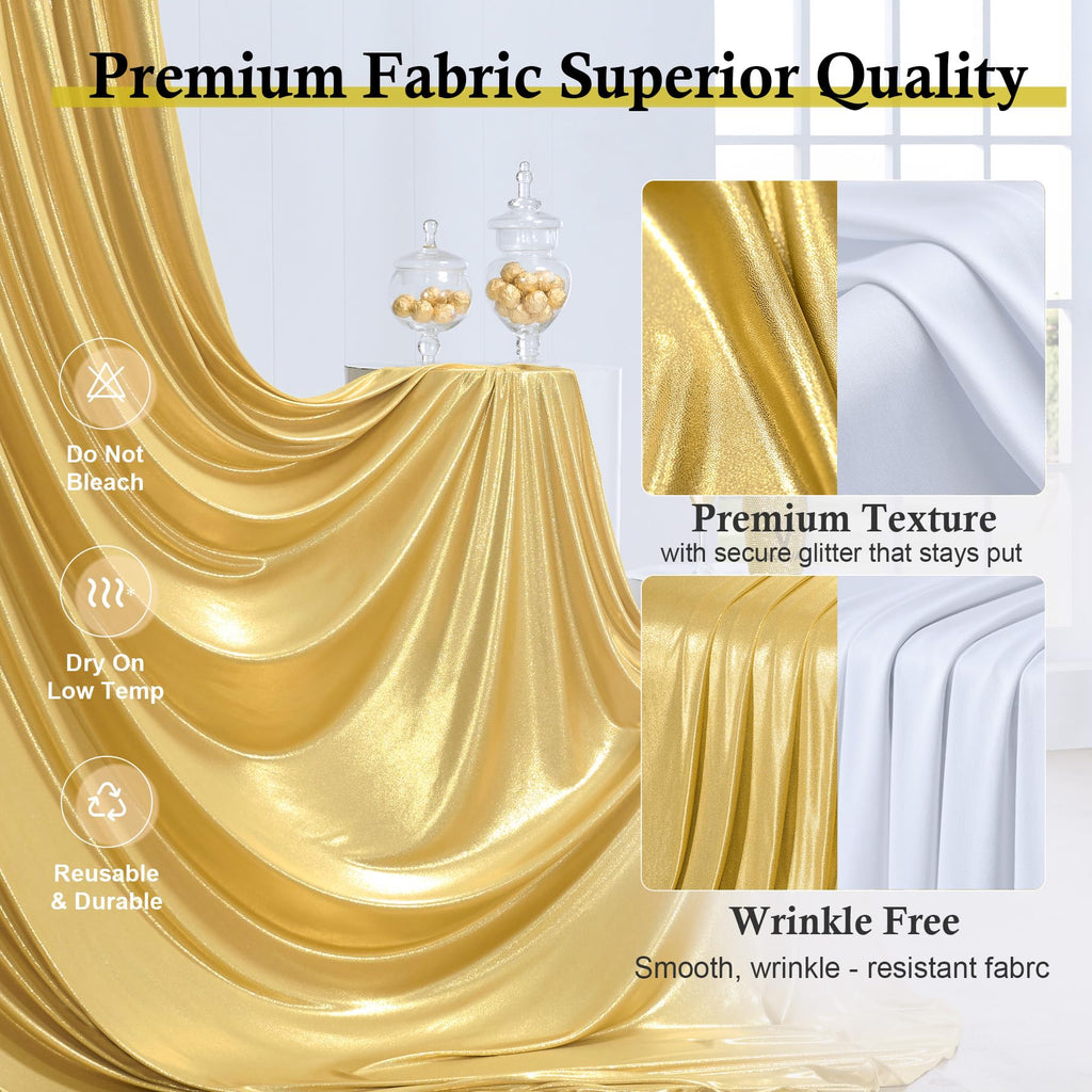 10ft x 15ft Wrinkle Free Photography Backdrop Drapes, 6 Panels