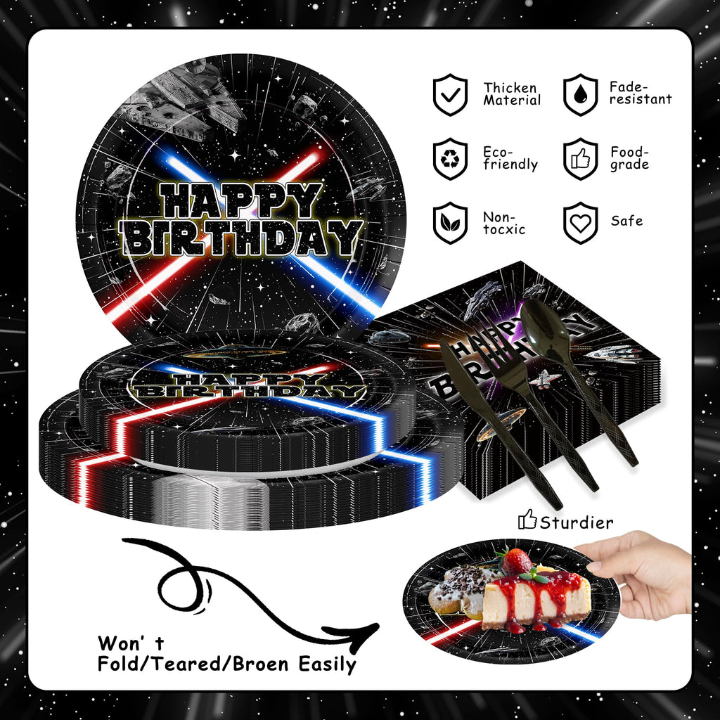 168Pcs 2nd Birthday Paper Plates Napkins Two Years Old Party Supplies | Disposable Tableware Set for Boys Birthday Party Serve 24 Guests
