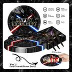 168Pcs 2nd Birthday Paper Plates Napkins Two Years Old Party Supplies | Disposable Tableware Set for Boys Birthday Party Serve 24 Guests
