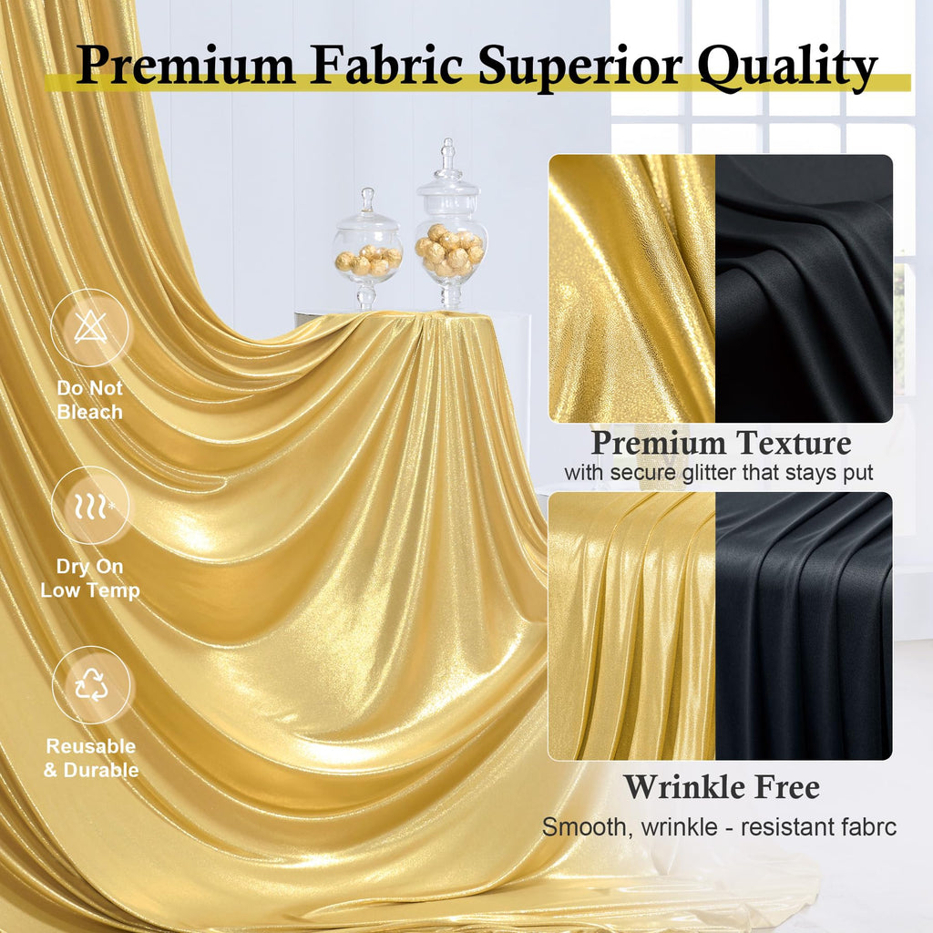 10ft x 15ft Wrinkle Free Photography Backdrop Drapes, 6 Panels