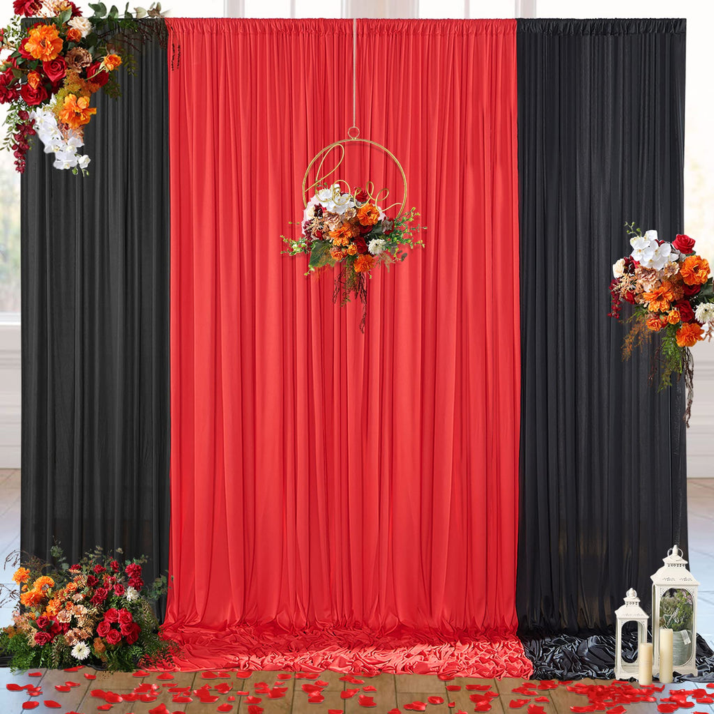 10ft x 15ft Wrinkle Free Photography Backdrop Drapes, 6 Panels