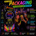 Ammy Glow Glow Sticks (205 Pcs Kit) Bulk Party Pack