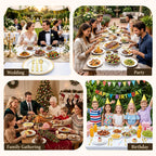 Gold Plastic Silverware 50 Guests Wrapped Cutlery Set Disposable | Pre Rolled Silverware Set Include 50 Forks,50 Knives,50 Spoons and 50 Napkins Heavy Duty Disposable Utensils for Party