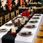 120 Pack Black Plastic Silverware Rolled Silverware Disposable | Pre Rolled Silverware Set Disposable Wrapped Cutlery Set for Catering, Parties, Wedding, Birthday& Special Events