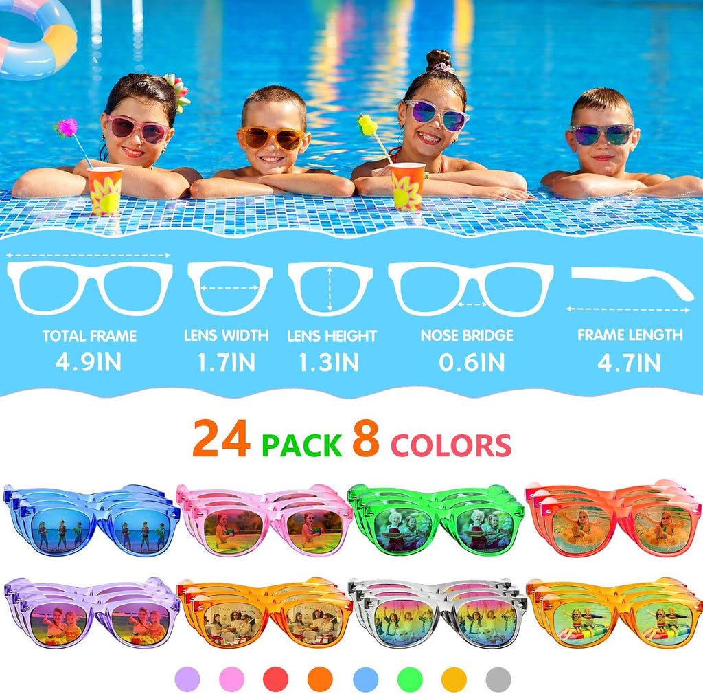 Party Favors Kids Sunglasses Bulk - 16 Packs Neon Sunglasses for Kid Age 3-8, UV400 Protection Party Sunglasses Goodie Bags Stuffers for kids Birthday Party Supply, End of the Year Gifts For Students