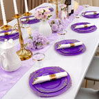 realluck 175 Piece Green and Gold Dinnerware Set for 25 Guests | Disposable Dinnerware Includes: 50 Disposable Plates, 75 Silverwares, 25 Cups, 25 Napkins for Party, Wedding, Graduation
