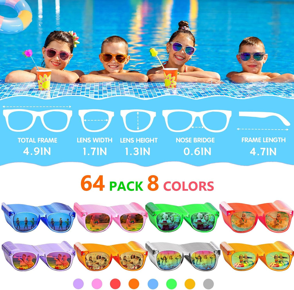 Party Favors Kids Sunglasses Bulk - 16 Packs Neon Sunglasses for Kid Age 3-8, UV400 Protection Party Sunglasses Goodie Bags Stuffers for kids Birthday Party Supply, End of the Year Gifts For Students