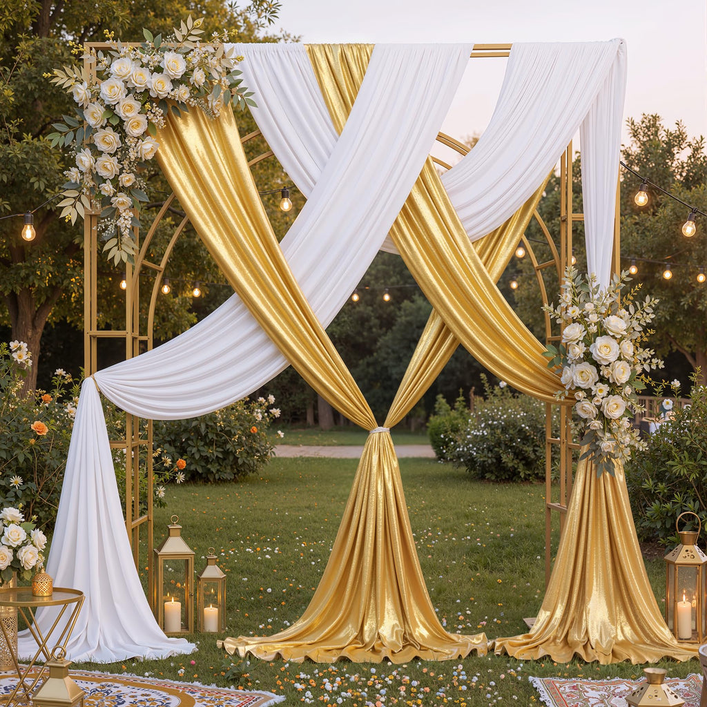 10ft x 15ft Wrinkle Free Photography Backdrop Drapes, 6 Panels