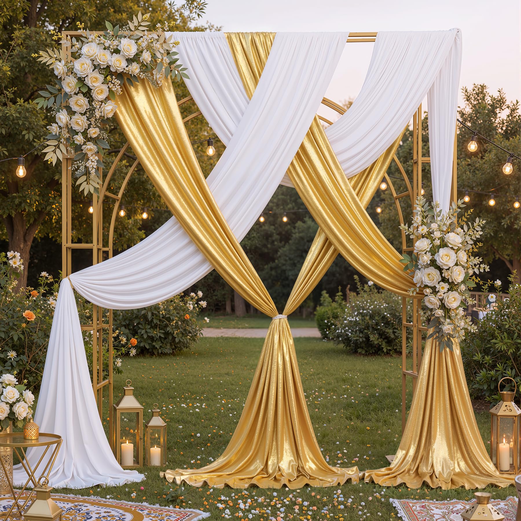10ft x 15ft Wrinkle Free Photography Backdrop Drapes, 6 Panels