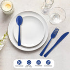 Kochorie 300 Pieces Plastic Silverware, Disposable heavy duty Utensils